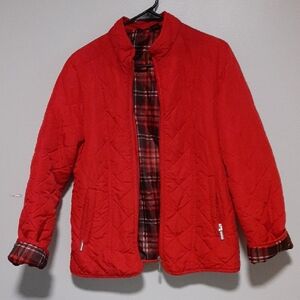 Jane Ashley Red Jacket with Plaid Interior